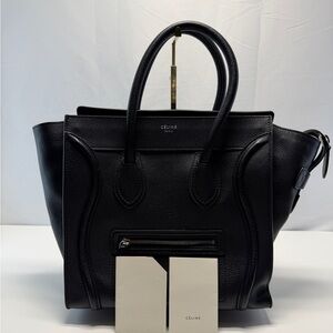 Celine micro Elegant Black Tote Bag